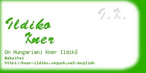 ildiko kner business card